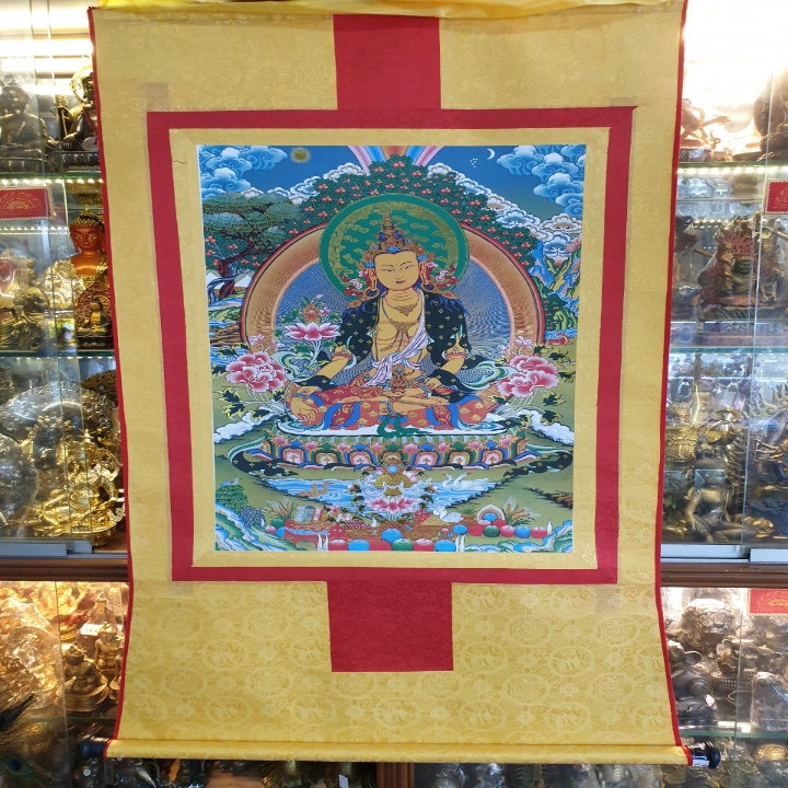 Tranh Thangka Nhân Duyên Tài Bảo_120x80cm